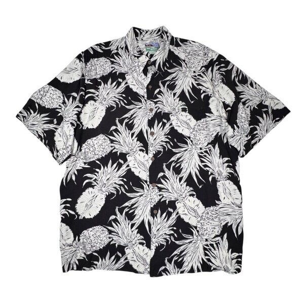 VTG Reyn Spooner Hawaiian Shirt Sz.XL Short Sleeve Pineapple Print Tropical - Picture 10 of 10